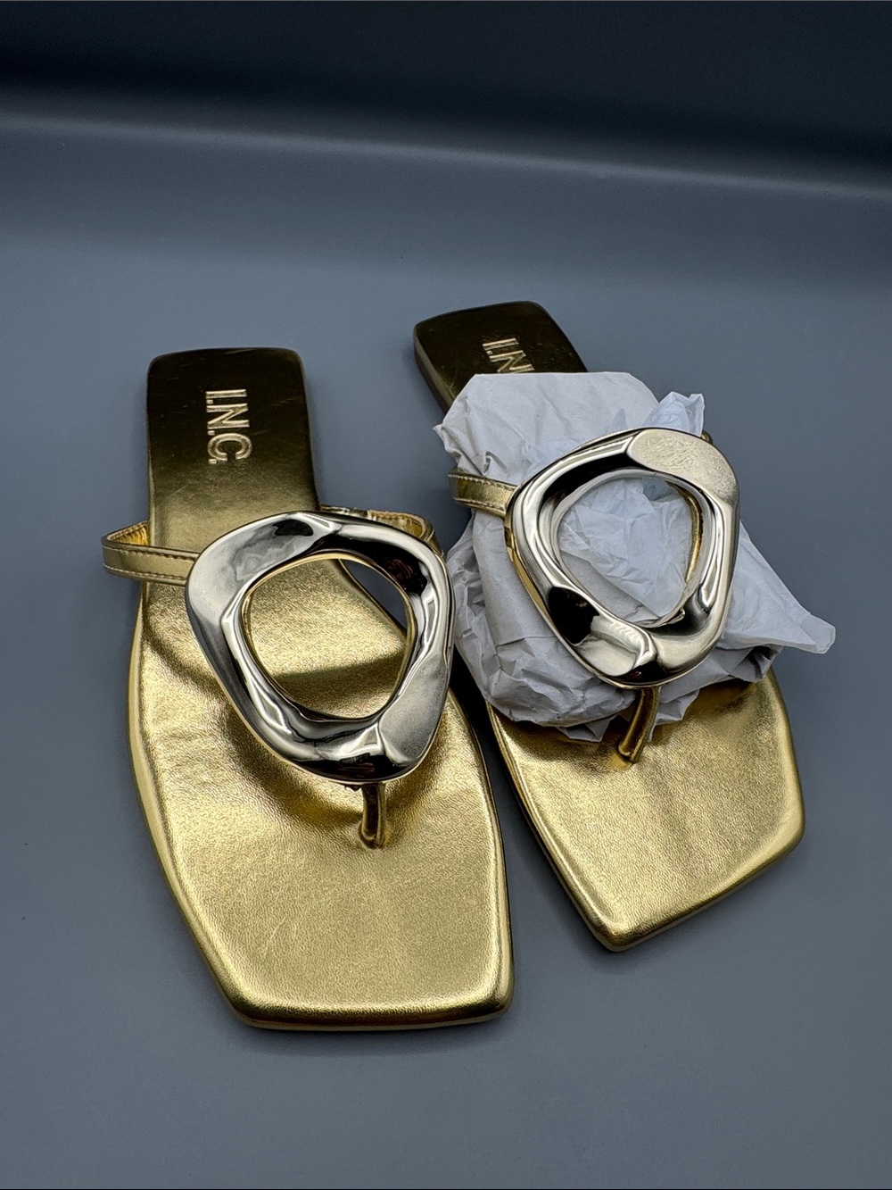 INC Yadira Open-Toe Flat Sandals